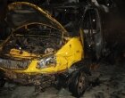 Ночью в Витебске сгорел микроавтобус