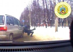 В Витебске сотрудник Департамента охраны закрыл собой ребенка от наезда автомобиля